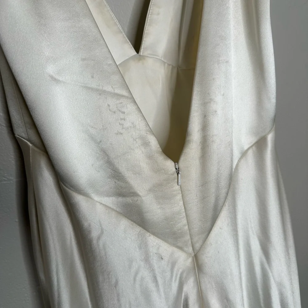 Theia Couture Jean Ivory Satin Wedding Gown - Picture 13 of 16